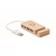MO2144 4-portowy bambusowy hub USB HUBSTAND