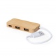 V0199 Bambusowy hub USB i USB typu C