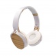 V0190 Składane bezprzewodowe słuchawki nauszne, bambusowe elementy Hollie
