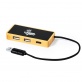 V1341 Bambusowy hub USB i USB typu C