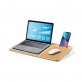 V0271 Bambusowy organizer na biurko, stojak na laptopa, stojak na telefon, korkowa podkadka pod mysz