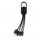 P302071 Kabel do �adowania 4 w 1 z karabi�czykiem