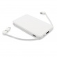 V0905 Power bank 5000 mAh ze zintegrowanymi kablami, adapter w komplecie Presley