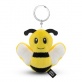 HE795 Pluszowa pszczoa RPET z chipem NFC, brelok Zibee