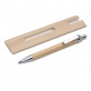 R02315 Bambusowy, wieczny długopis/ołówek w etui Lakimus, beżowy 