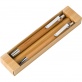 V1803 Bambusowy zestaw piśmienny, długopis touch pen i ołówek mechaniczny